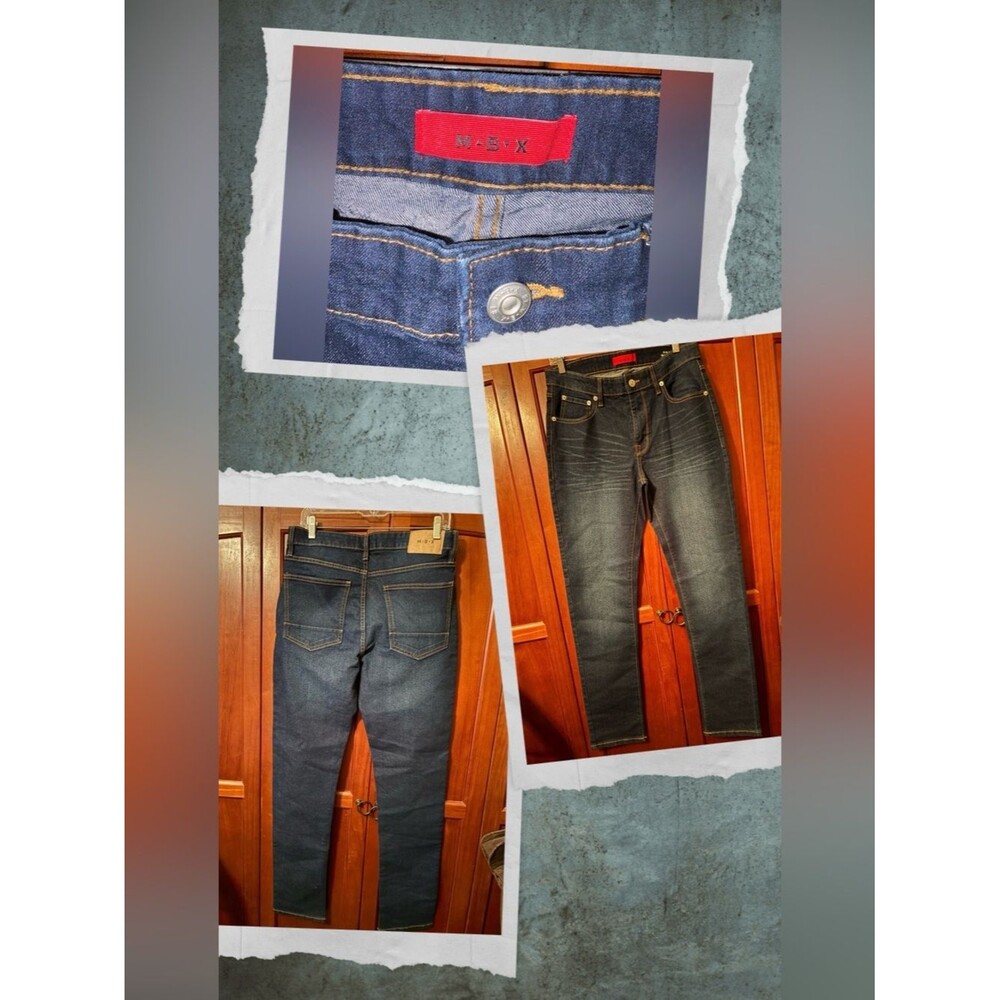 Men's Classic Indigo Skinny Jeans 32/32 #1668